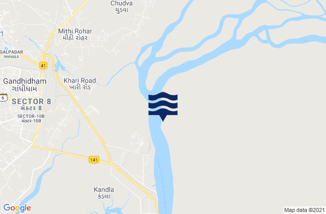 Mapa de mareas Navi Wat, India