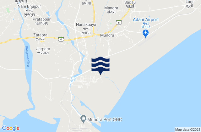 Mapa de mareas Navinal Point, India