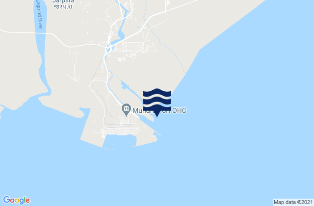 Mapa de mareas Navinar Point, India
