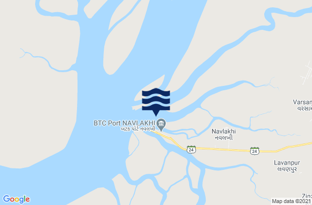 Mapa de mareas Navlakhi, India