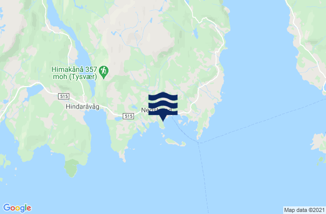 Mapa de mareas Nedstrand, Norway