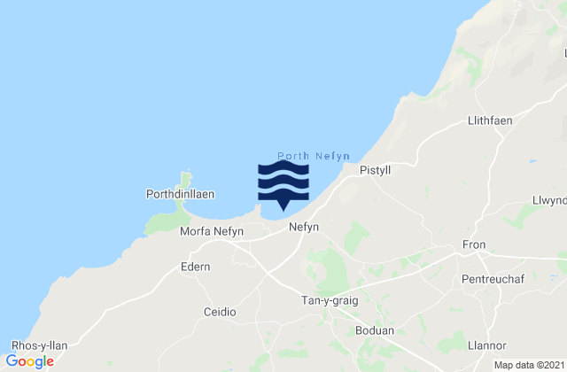 Mapa de mareas Nefyn Beach, United Kingdom