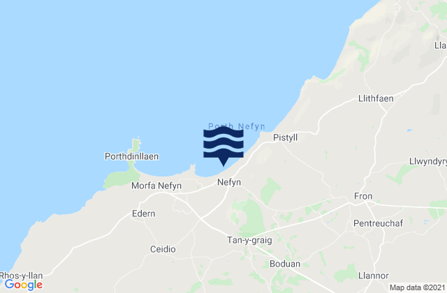 Mapa de mareas Nefyn, United Kingdom