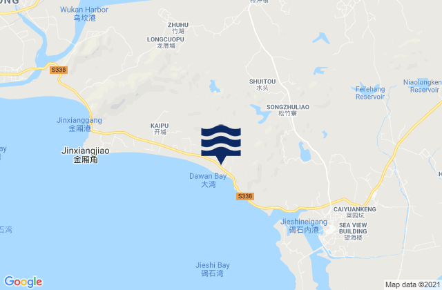 Mapa de mareas Neihu, China