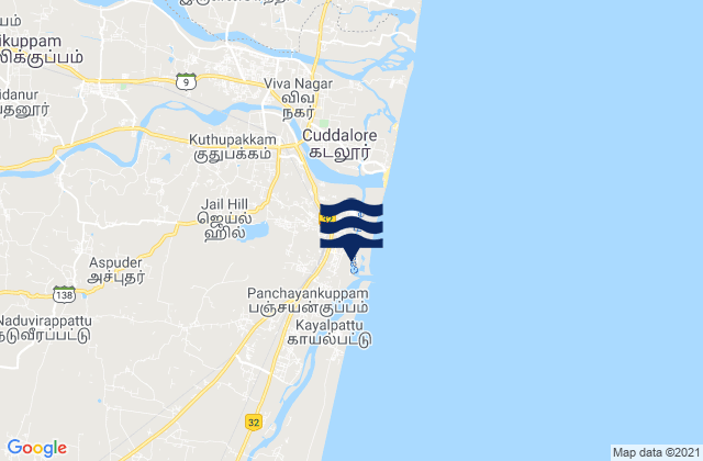 Mapa de mareas Nellikkuppam, India