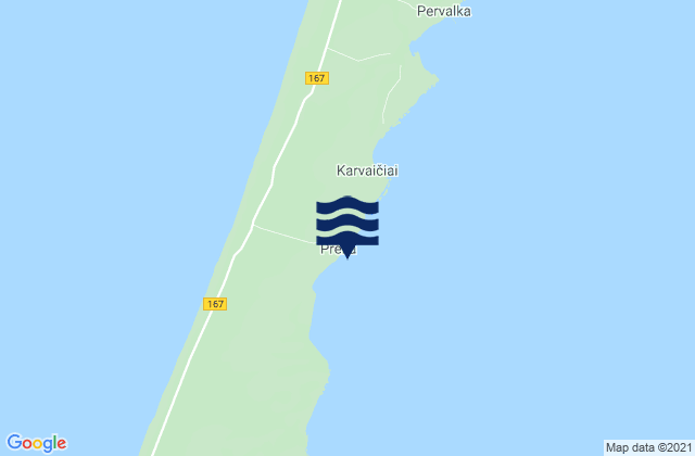 Mapa de mareas Neringa, Lithuania