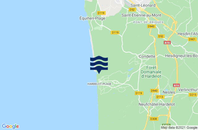 Mapa de mareas Nesles, France