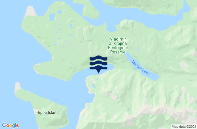 Mapa de mareas Nesto Inlet, Canada
