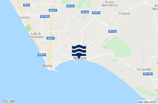 Mapa de mareas Nettuno, Italy