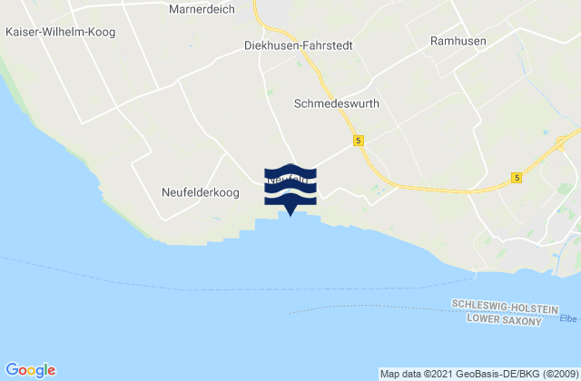 Mapa de mareas Neufeld (Hafen), Denmark