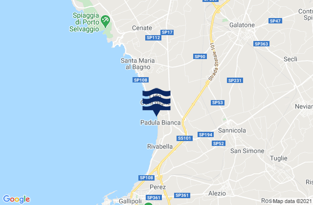 Mapa de mareas Neviano, Italy