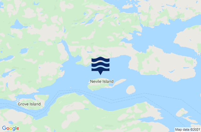 Mapa de mareas Nevile Island, Canada