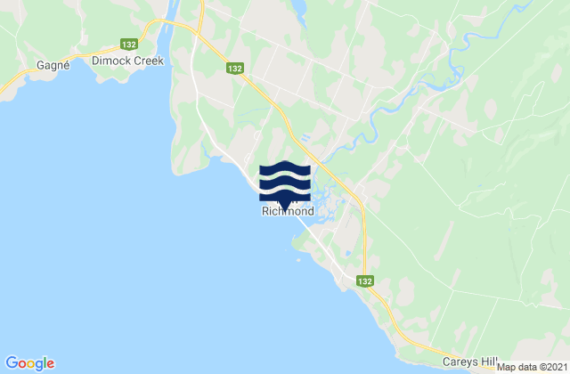 Mapa de mareas New-Richmond, Canada