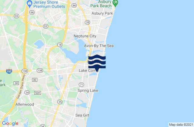 Mapa de mareas New Bedford, United States