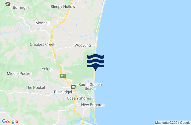 Mapa de mareas New Brighton Beach, Australia