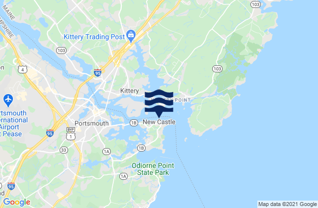 Mapa de mareas New Castle, United States