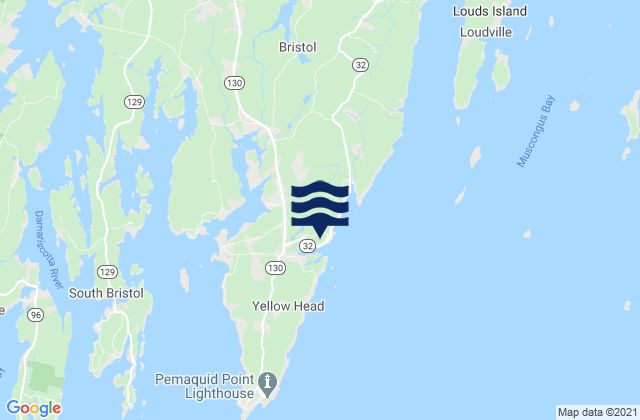 Mapa de mareas New Harbor (Muscongus Bay), United States