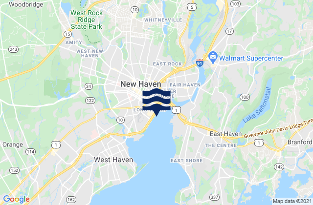 Mapa de mareas New Haven (city dock), United States