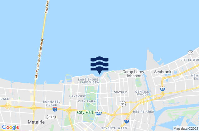 Mapa de mareas New Orleans, United States