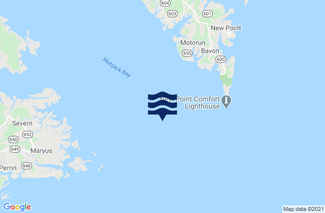 Mapa de mareas New Point Comfort 2.0 n.mi. WSW of, United States