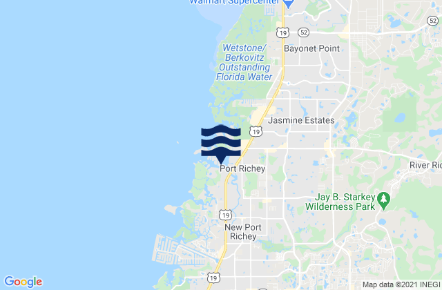 Mapa de mareas New Port Richey East, United States