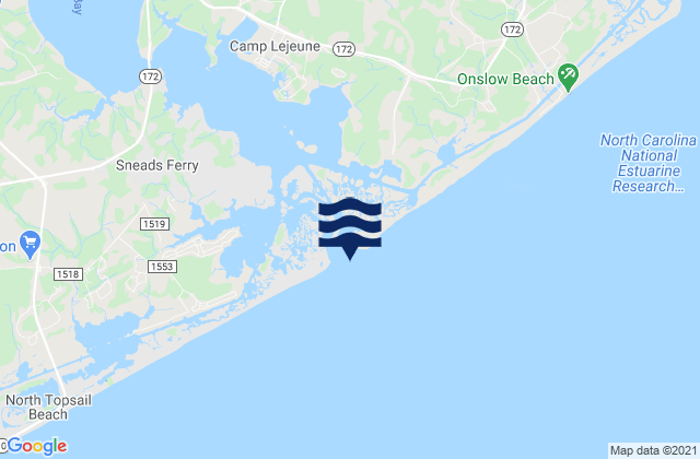 Mapa de mareas New River Inlet, United States