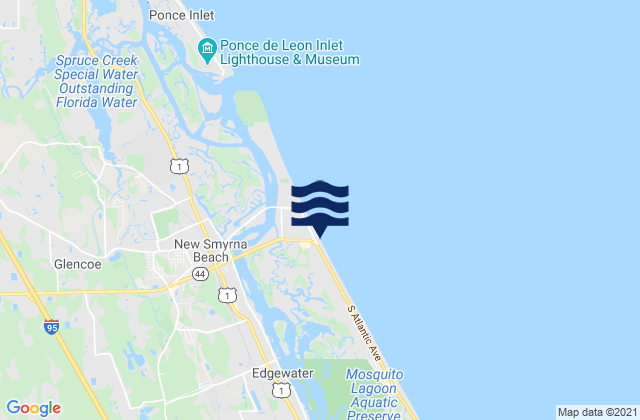 Mapa de mareas New Smyrna Beach, United States