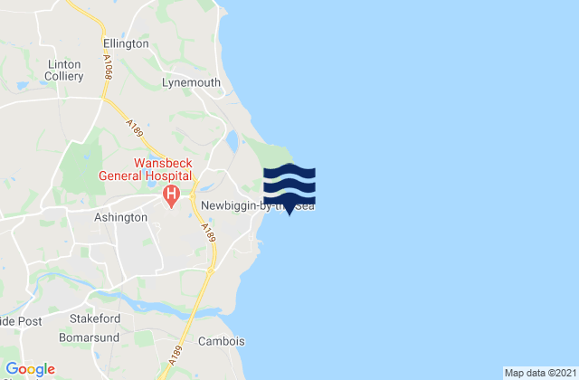 Mapa de mareas Newbiggin Bay Beach, United Kingdom