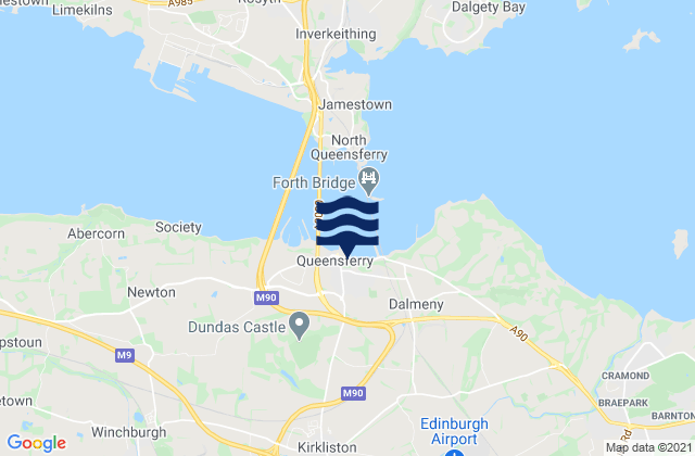 Mapa de mareas Newbridge, United Kingdom