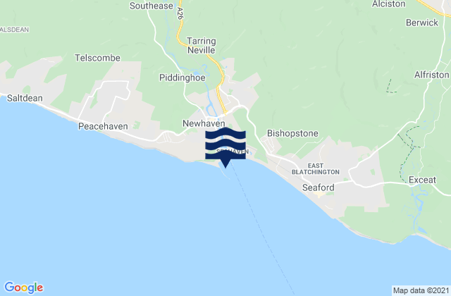 Mapa de mareas Newhaven Beach, United Kingdom