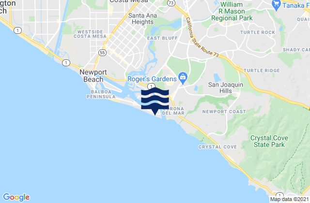 Mapa de mareas Newport Bay Entrance Corona Del Mar, United States