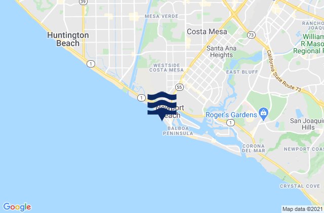 Mapa de mareas Newport Beach, United States
