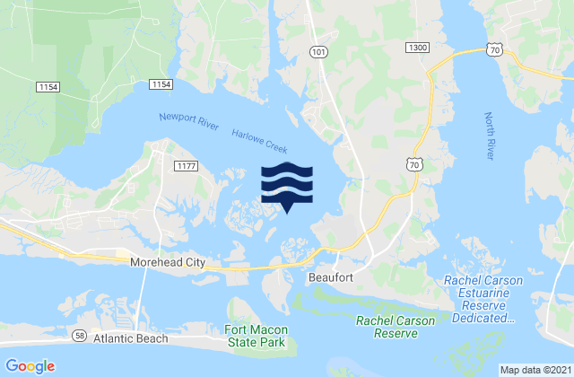 Mapa de mareas Newport Marshes E of, United States