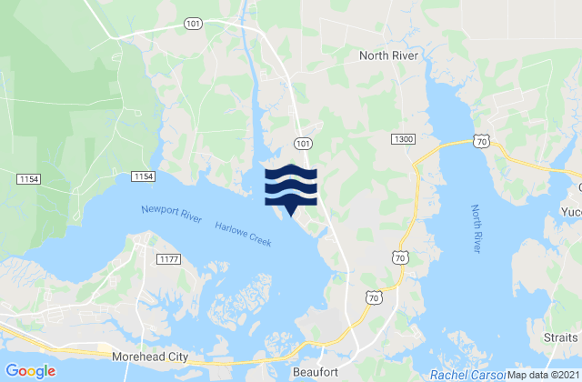 Mapa de mareas Newport River (yacht Club), United States