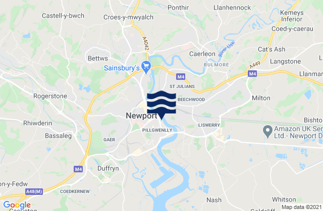 Mapa de mareas Newport, United Kingdom