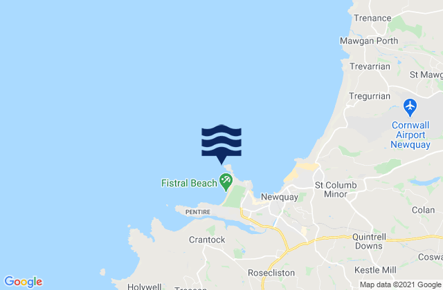 Mapa de mareas Newquay - Cribbar, United Kingdom