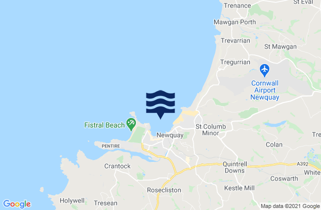 Mapa de mareas Newquay - Towan / Great Western, United Kingdom