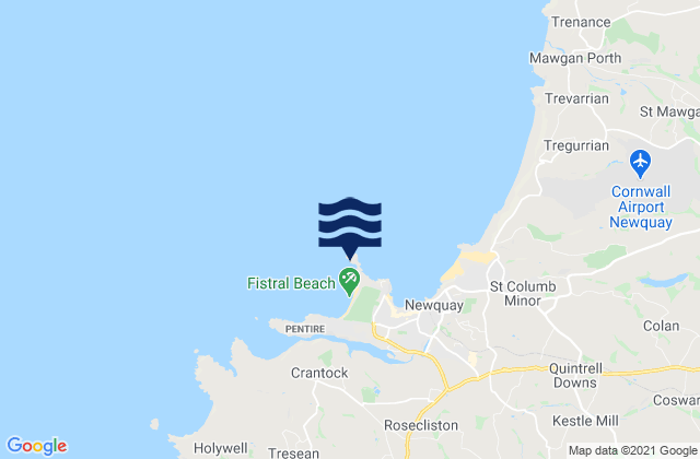 Mapa de mareas Newquay- Little Fistral, United Kingdom