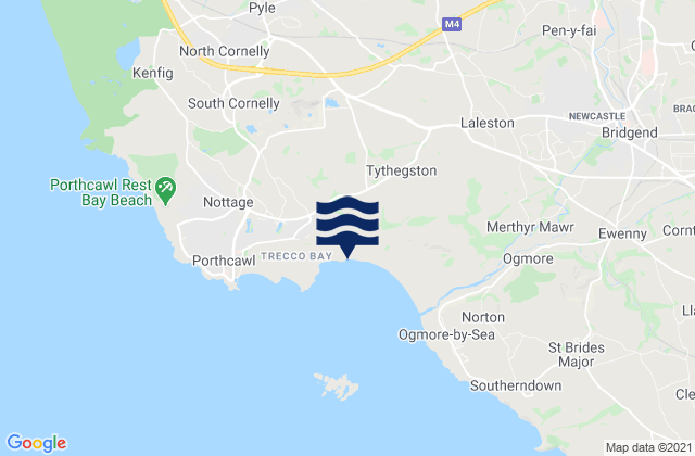 Mapa de mareas Newton Bay (Black Rock) Beach, United Kingdom