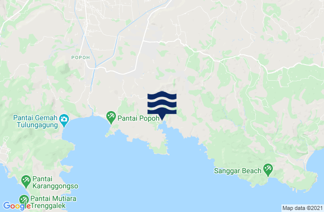 Mapa de mareas Ngayem, Indonesia