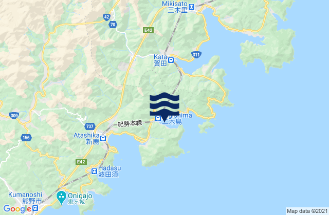 Mapa de mareas Nigisima, Japan