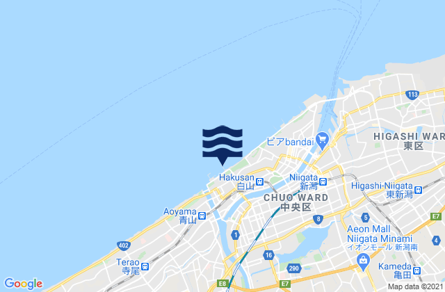 Mapa de mareas Niigata-shi, Japan