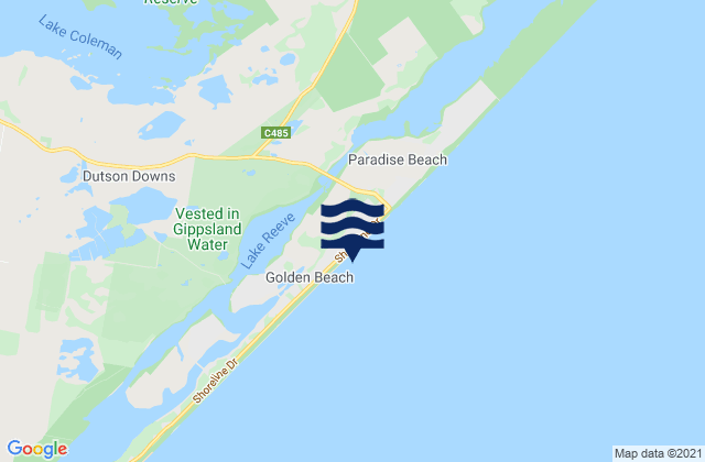 Mapa de mareas Ninety Mile Beach, Australia