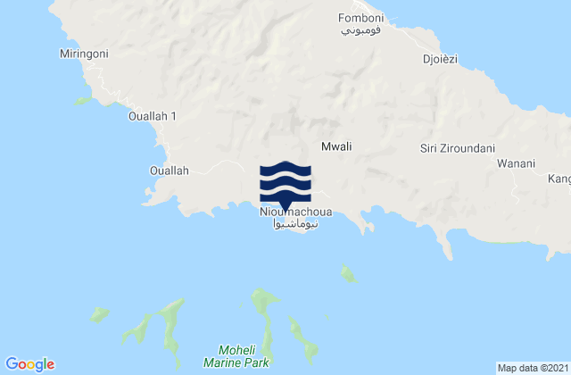 Mapa de mareas Nioumachoua, Comoros