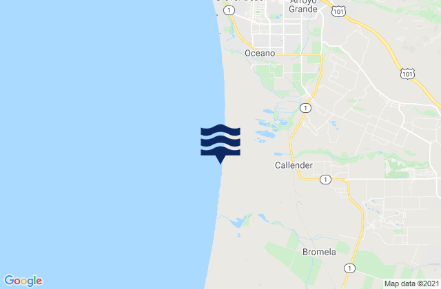 Mapa de mareas Nipomo, United States