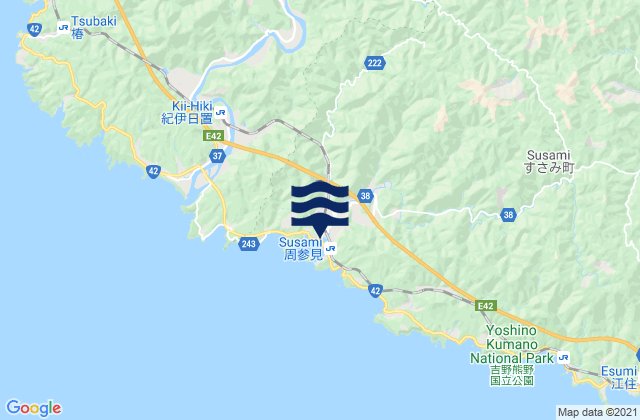 Mapa de mareas Nishimuro-gun, Japan