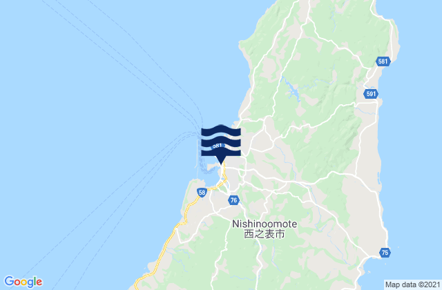 Mapa de mareas Nisinoomote (Nishinoomote), Japan