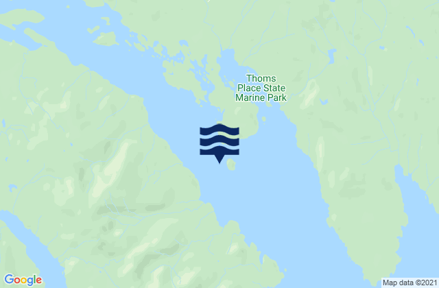 Mapa de mareas No Name Island near Thoms Place, United States