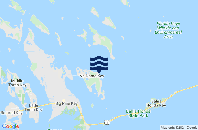 Mapa de mareas No Name Key East Side Bahia Honda Channel, United States