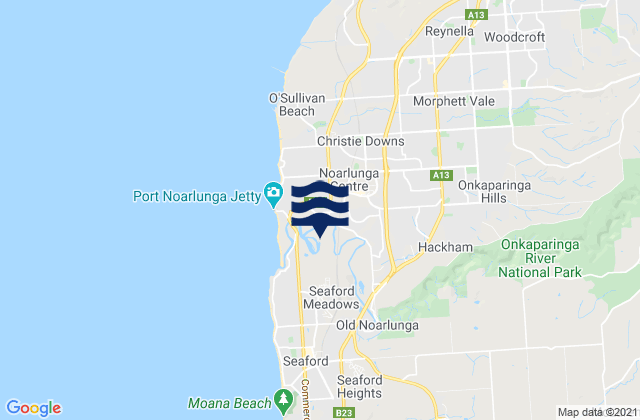 Mapa de mareas Noarlunga Downs, Australia